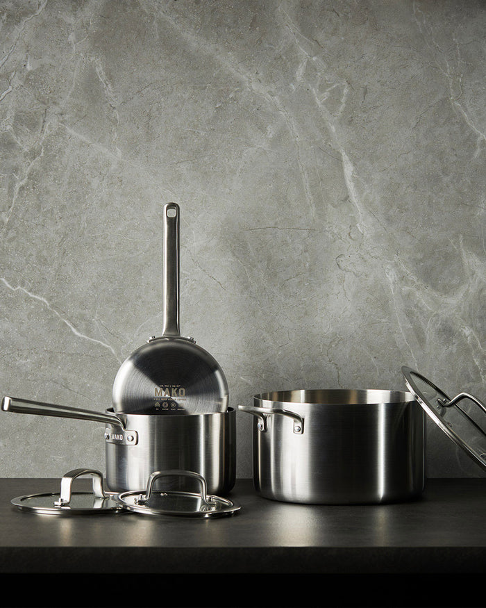 MAKO Genius Copper™ 5-Ply Saucepan Set (6-piece)